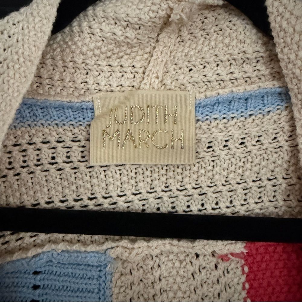 Judith March Colorful Striped Knit Sweater Cardigan Women’s Size M - Picture 3 of 10